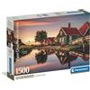 Clementoni - Puzzle 1500 Pezzi per Adulti e Ragazzi, Collection, Tema Zaanse Schans di Amsterdam, con Poster Incluso, Compact Box, Idea Regalo Made in Italy, 84,5x59,9 cm, 31734