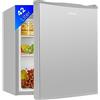 Bomann Minifrigo Bomann capacità 42L, piccolo frigorifero per bevande per ufficio, campeggio e gioco, piccolo frigorifero silenzioso 39 dB, minibar con cerniera intercambiabile, 51x 45 x 45 cm - KB 7346 inox