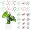 Veszoen 24 Pezzi Supporti per Piante, Supporto Piante Rampicanti, Supporto per Piante per Pomodoro, Peonie, Vite, Piante Rampicanti Fiore, Rosso, Verde, Nero, Plastica