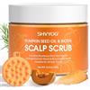 SHVYOG Peeling per cuoio capelluto, olio di semi di zucca e biotina per la crescita dei capelli, inclini alla forfora, capelli grassi e secchi, prurito, previene la caduta dei capelli, esfoliazione