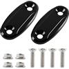 PSLER Moto Specchietto Retrovisore Basi per ZX6R 2005-2008 e per ZX10R 2004-2007, PSLER Specchio Laterale Ali di Base Tappo Decorativo di Sostituzione Della Copertura Accessori Moto(Nero)