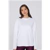 Tezenis Maglia Maniche Lunghe Girocollo 100% Cotone Pesantezza Media Donna Bianco