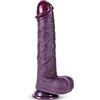 Umania Dildo gigante nero realistico da 28 cm, in silicone a doppia densità, extra large, con ventosa potente, pene lungo e spesso, stimola il punto G e l'ano, unisex