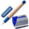 LAMY Set di 1 penna stilografica abc in blu con pennino A e 1 set di 3 cartucce d'inchiostro T10 in confezione originale - colore inchiostro blu