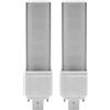 WELESHEI QLEE G24q Lampadina Led A 4 Pin Lampadina Fluorescente Compatta Di Ricambio Pl-C Retrofit 13W Gx24q-3 660 Lm 314° Ruota Libera Lampadina Verde Da Incasso Orizzontale Luce Bianca CalDa Confezione Da 2