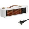 MENAYODA Termoventilatore a risparmio energetico, 800 W, portatile, in ceramica, termostato per campeggio, bagno, protezione da riscaldamento e ribaltamento, silenzioso (bianco)