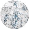 Carvapet Tappeto Rotondo 90cm Morbida Microfibra Tappeto a Cerchio Salotto Cameretta Soggiorno Antiscivolo Lavabile Stampato Tappeti di Zona(Blu Screziato)