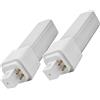WELESHEI QLEE 6W Luce Diurna Naturale G24q Luce Led A 4 Pin Uguale 13 Watt Lampadine Cfl Pl-C Retrofit LampaDa Fluorescente Compatta Gx24q-3 660 Lm 314° Verde Da Incasso A Rotazione Libera Confezione Da 2