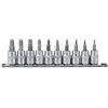 Draper d-tx/10/55 3/8 SQ. Dr. 48 mm Long Star & # 174; Torx bit set (10 pezzi), blu