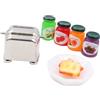 POFET Set di tostapane in miniatura per casa delle bambole, set alimentare cucina gioco di ruolo, decorazione casa delle bambole