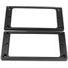 Guyker Flat Metal Humbucker Pickup Mounting Ring Set - Bridge Neck Pickups Cover Frame Replacement Part for Electric Guitar or Precision Bass(2PCS, Black)