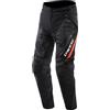 DAINESE - Drake 2 Super Air Tex Pants, Pantaloni da Moto Leggeri in Tessuto con Protezioni Removibili, Estivi, Nero/Antracite/Rosso-Fluo, 60