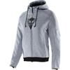 DAINESE - Daemon-X Safety Hoodie Full Zip Wmn, Felpa con Zip e Cappuccio, Fodera Interna in Pile, Donna, Grigio-Melange, 54