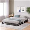 Zinus Joseph - Letto 140 x 200 cm, altezza 15 cm, con spazio sotto il letto, telaio in metallo con doghe in legno, colore: Nero