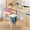OHMG Sedia alta evolutiva in legno naturale Sit Up 3 altezza regolabile, da 6 mesi a 10 anni fino a 50 kg, sedia per bambini resistente di sicurezza, legno naturale, bambini e adulti