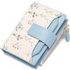 GAEKEAO Portafoglio Donna, Portacarte Donna Piccolo con cerniere blocco RFID, Portacarte con Finestra ID Rimovibile e Tasca Portamonete con Cerniera