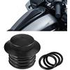 TUINCYN Tappo serbatoio pop-up nero ventilato integrato per Harley Davidson filettatura standard (1982-2019)