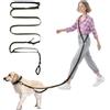 vsshe Guinzaglio per cani senza mano, 2.5m Guinzaglio per Cani a Mani Libere, Regolabile cintura per cani, Elastico Retrattile,con cuciture riflettenti, per Jogging, Running, Verde militare