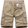 Richymfa Pantaloni Uomo Cargo Corti Larghi Pantaloncini Elasticizzato Morbido Pantaloni Corti con Tasche Laterali Comode Pantaloncino Corsa Marcia Palestra Neri Shorts per Spiaggia Estate