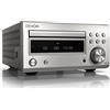Denon RCD-M41 SIL Lettore Sintonizzatore con CD, Bluetooth e Radio, Grigio