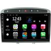 LEXXSON Android 11 Autoradio Stereo 9 Pollici Capacitivo Touchscreen Carplay Android Navigazione GPS Auto BT Lettore USB 2G + 32G Memoria Flash per Peugeot 308/408 2010-2016