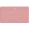 Logitech Keys-To-Go Tastiera Bluetooth, Layout Tedesco QWERTZ - Rosa