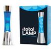 I-TOTAL® Lampada Lava Gravity Colorata - Effetto Bolle Ipnotico, Design Retrò, Cera Fluida, Luce Rilassante, Lampada Decorativa per Casa e Ufficio (Base Argentata Lucida Liquido Blu Cera Bianca)