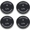 Girafus 4x LIR2032 batterie a gettoni al litio con 3,7V e 70mAh - Sostituisce le batterie gettoni CR2032 CR 2032 con LIR 2032 per Scheda madre, calcolatrice, chiavi auto, Girafus Tracker