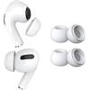 MMOBIEL 2 Paia Auricolari di Ricambio per AirPods Pro Gen 1&2 di MMOBIEL - Gommini in Silicone con Foro di Riduzione del Rumore, Box Stoccaggio Portatile e Adatto alla Custodia di Ricarica - S - Bianco