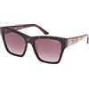 GUESS GU0011352F55 Womens UV Protected Injected Sunglasses, Occhiali Donna, Avana Scuro, 55MM