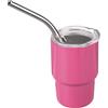 lasuroa Simpatico Set di Bicchierini da Shot 88,7ml, Mini Bicchiere Isolato con Cannuccia e Coperchio Portatili Bicchierini da Bar per Cocktail Caffè Regali Divertenti Articoli per Feste (Rosa Rossa)