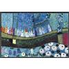 Wash+Dry tappeto Stadt in Blau 40x60cm, adatto per interni ed esterni, lavabile