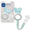 MAM Mini Teething Cooler and Clip, Blue, 2 Plus Months by MAM
