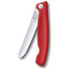 Victorinox Swiss Classic Coltello da picnic pieghevole per escursioni, frutta, verdura, panini, salsicce, con lama dritta, extra affilata, Rosso
