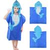 JRSHIRLEYLTD Asciugamani da bagno per bambini, in cotone con cappuccio, motivo delfino, morbido coperta per piscina, per ragazzi, ragazze (blu)