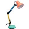 Fisura - Lampada da scrivania vintage Ralph. Lampada da scrivania corallo, giallo, blu e verde. Compatibile con la lampadina E27. Lampada da scrivania bambini. 14 cm x 14 cm x 57 cm