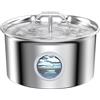 SOOFPET Fontanella per Gatti Acciaio: Fontana per Gatti in Acciaio Inox - Fontana per Cani - Fontanella d'acqua per Cani - Uscita dell'acqua a Doppia Estremità