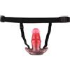 AMAZBEE Strap On Dildo in silicone con imbracatura regolabile Plug anale indossabile con base a T per coppie 5 misure Giocattolo per la dilatazione del sedere per uomini donne (M,1)