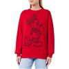 Disney Mickey Sketch Felpa, Rosso (Red Red), 12/L Donna
