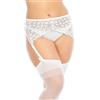 BIGGI BIG Cintura reggicalze Suspender-bianco-48-50