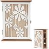 CnosDB Cassetta Portachiavi Legno, Elegant Daisy Portachiavi da Parete Vintage Porta Chiavi da Muro Chiuso 26 X 20 X 6cm con 6 Ganci Può Contenere Piccoli Oggetti Adatto per Ingressi (Margherita Bianca)