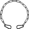 MBAIYO Catena in acciaio nero, 0,5 m, con moschettone su entrambi i lati, in acciaio inox, solida catena in acciaio inox, catena in acciaio inox, per recinzioni esterne, cancelli da giardino, animali