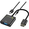 Techly IDATA HDMI-VGA2AU Adattatore HDMI a VGA D-sub IDATA HDMI-VGA2AU