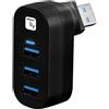 Techly IUSB3-HUB3-ROTB Hub USB 3.0 a 3 porte con IUSB3-HUB3-ROTB