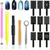 WishesMar 14 Pezzi Magnete Bastone Set per Unghie Penna Magnetico Cat Eye per un Ideale Effetto 3D Occhio del Gatto - DIY Nail Art Tool Uso con Occhio del Gatto UV Gel Polish Polvere o Smalto #01