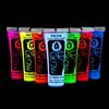 UV Glow 10ml Vernice Fluorescente Pelle Viso Corpo Colore UV - Neon Glow Fluo (10ml x7)
