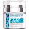 REAL LUVIXA Crema viso 100% biologica con collagene, retinolo, acido ialuronico, vitamina E e tè verde - anti-età, riduce le rughe, effetto rassodante (Retinolo-Collagene & Acido laluronico 50ml)