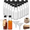 CYIOU 30 Pezzi Bottigliette Liquore Mignon 50ml Mini Bottiglie Alcolici Riutilizzabili Mini Bottiglie Plastica con 2 Mini Imbuti 30 Etichette E 1 Rotolo di Corda per Matrimoni e Feste Viaggi