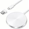 EXW Caricatore wireless per iphone Magnetico, Base di Ricarica Wireless Rapida per iPhone Serie 17/16/15/14/13/12 e AirPods 4/3/2/Pro con Doppia Porta di Ricarica (Alimentatore non incluso)