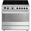Smeg BG91IX2 Cucina Freestanding Induzione 90cm 5 Fornelli Forno 115L Acciaio Inox